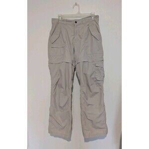 Eastern Mountain Sports 8 Khaki Tan Cargo Outdoor Hiking Zip Leg Straight Pant